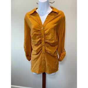 Michael Kors Crinkle Blouse Size XL